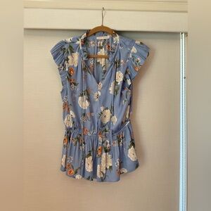 Pookie and Sebastian Floral Ruffle Top